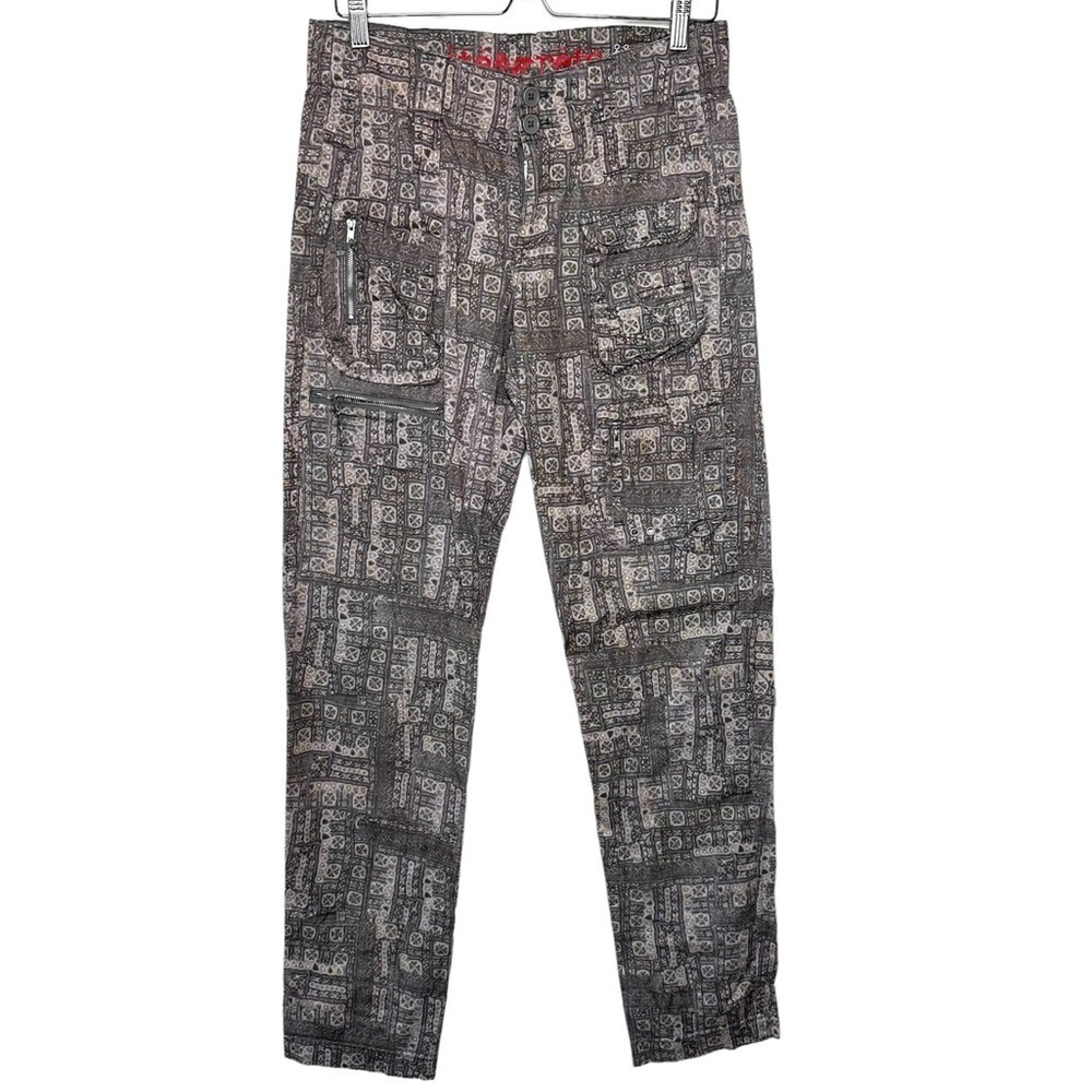 Johnny Was Pete & Greta Y2K Artsy Patterned Cargo Pants Size 4